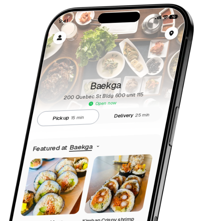 Baekga app preview